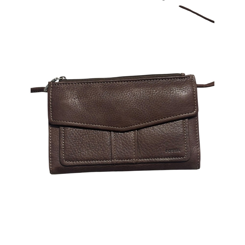 Fossil Brown Pebbled‎ Leather Crossbody
Wallet Bag - Picture 3 of 16